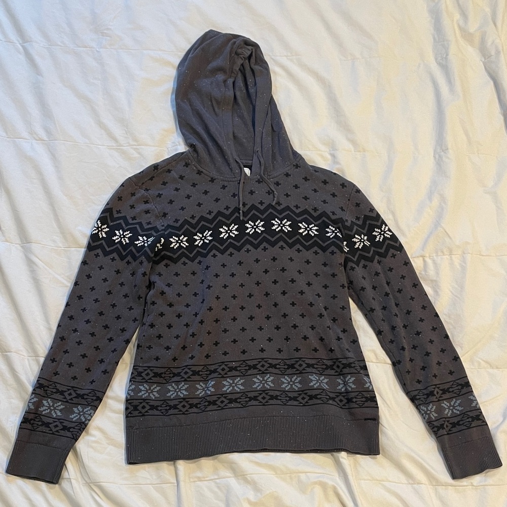 On the Byas Charcoal Patterned Women's Hoodie Sweater